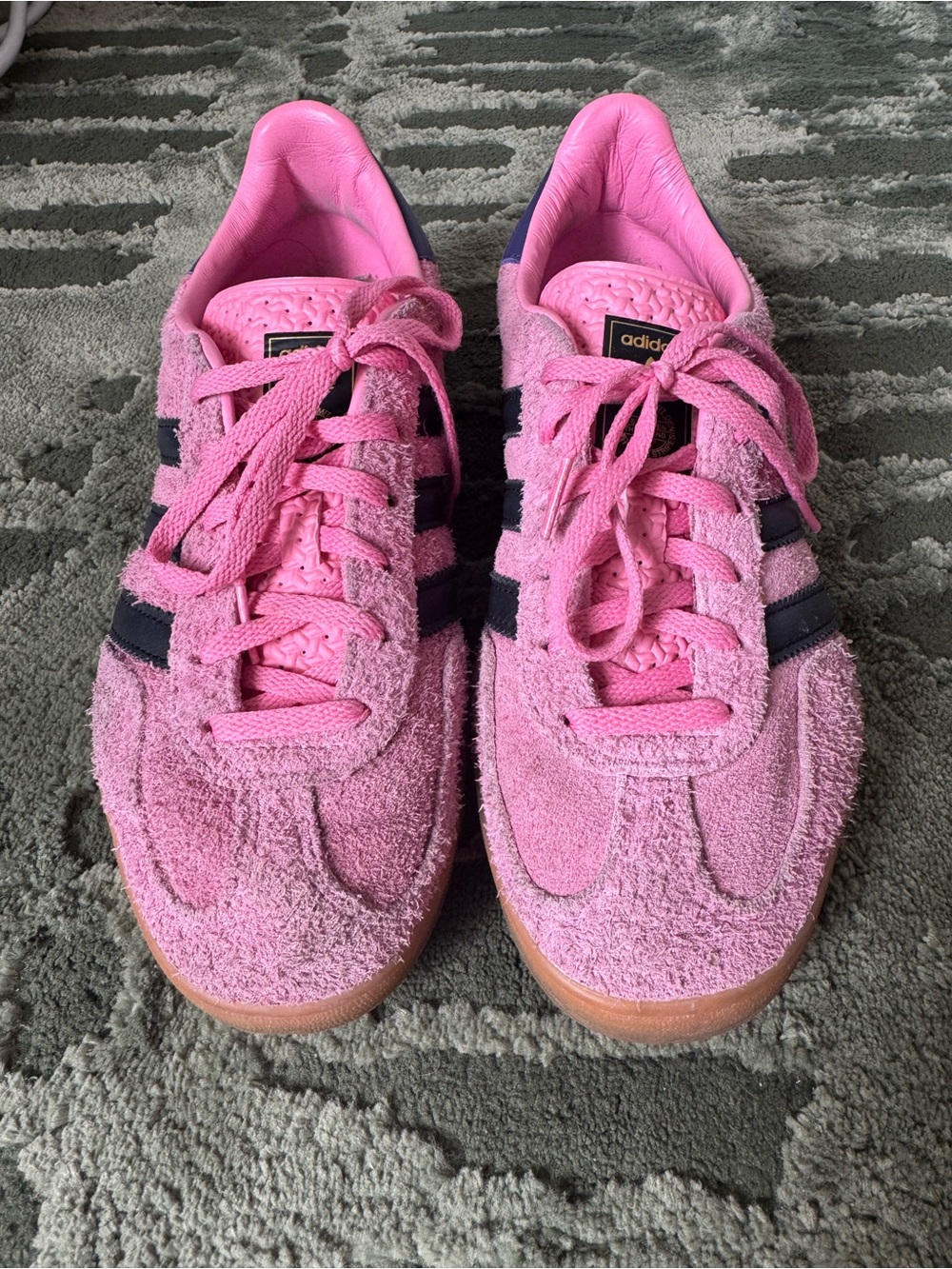 adidas GAZELLE INDOOR SHOES in Bliss Pink / Core Black / Collegiate Purple